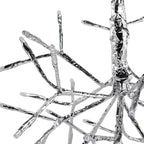 Alpine Corporation | 10"H Indoor Christmas Snowflake Ornament with White LED Lights — Elegant Glowing Silver Holiday Décor for Tabletops & Mantels
