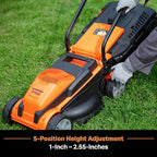 LawnMaster CLM2413A Cordless 13-Inch Lawn Mower 24V Max with 2X4.0Ah Battery and a Charger
