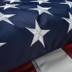 American Flag 2.5x4 Ft, US Flag/USA Flag with Oxford Polyester Material, Vivid Color, Sewn Stripes, Brass Grommets, Embroidered Stars, Perfect for Indoor/Outdoor Use