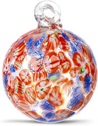 EUSTUMA Hand Blown Glass Witch Ball,Glass Ornament Hanging Garden Gazing Ball Indoor Outdoor Home Décor. (2)