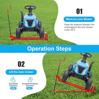 Lawn Mower Lift Jack, Lifting Platform 882 Lbs Capacity Telescopic Maintenance Jack with Manual Handle and Power Tool Extension Handle, Ride on Lawn Mower for Garden Tractors & Riding Lawn Mower