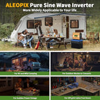1500 Watt Inverter 12V DC to 110V/120V AC, Pure Sine Wave Inverter for Truck/RV/Home/Solar/Off-Grid, Surge 3000W Pure Sine Power with 2 AC Sockets, 5V 3.4A USB, Digital Display, Remote Controller