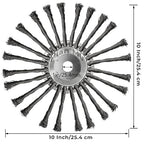 10 Inch Steel Wire Trimmer Head – Universal Weed Eater Attachment for Stihl, Dewalt, Milwaukee & More – Indestructible Weed Wacker Wire Brush Cutter Head for Lawn & Garden