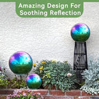 Lily's Home Gazing Globe Mirror Ball in Rainbow Stainless Steel - 10 Inch