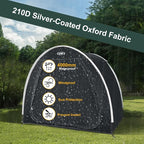 UNP Bike Storage Shed Tent, Portable Outdoor Bike Storage Tent with 210D Oxford Thick PU4000 Waterproof for 1/2/3/4 Bikes, Bike Covers Storage Shed for Bicycles, Lawn Mower, Garden Tools