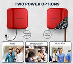 Alpine Automatic Hand Dryers for Bathrooms Commercial High Speed 110-120V Stainless Steel Electric Hand Dryer, Plug In & Hardwire Options with Air Filter, ADA & UL Compliant & 5 Years Coverage (Red)