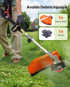 Gas Hedge Trimmer VEVOR, 26cc 2-Cycle Handheld 4-in-1 Trimmer Kit with Hedge Trimmer, Weed Eater/String Trimmer, Edger & Brush Cutter, Includes Protective Gear for Shrubs & Bushes