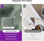PURPLE LEAF 9' X 11.5' Rectangle Cantilever Umbrella with Base Outdoor Large Aluminum Patio Umbrella with 3-Year Fade Resistance Recycled Fabric and 360-degree Rotation for Deck Pool Garden, Mint Green