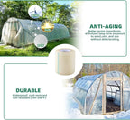 Greenhouse Repair Tape, 6.3 mil Thickness Greenhouse Plastic Tape, Clear UV Resistant Greenhouse Sheeting Coverings Film Tape(6inX213ft)