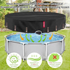 QH.HOME 21 Ft Round Winter Pool Cover with Fast Tightening Patented Ratchet,Pool Covers for Above Ground Pools, One-Piece Tear Resistant Swimming Pool Cover Protector with Upgraded Ultimate Windproof