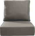 Luxury 22x24/22x25 6-Inch Outdoor Cushions - Water Resistant 1 Set Patio Replacement Seat Cushion for Rattan Mental Wicker Dining Rocking Swivel Chairs Loveseat Couch Sectional Sofa - Grey