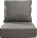 Luxury 22x24/22x25 6-Inch Outdoor Cushions - Water Resistant 1 Set Patio Replacement Seat Cushion for Rattan Mental Wicker Dining Rocking Swivel Chairs Loveseat Couch Sectional Sofa - Grey