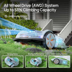 Sunseeker X7 Wireless Robot Lawn Mower 0.75 Acre/ 32,000Sq. Ft, with Smart APP Control, Vision AI System & RTK, Path Planning, Adaptive Floating Cut Height up to 4", Included a Set of Blades.