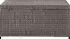 Crosley Furniture Palm Harbor Wicker Outdoor Storage Box for Patio Furniture Cushions and Pool Floats, Gray