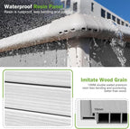 4x8 FT Lean-to Resin Shed with Floor Included, Waterproof Plastic Storage Cabinet, Garden Tool Shed for Outdoor Wall