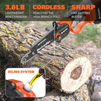 MAXLANDER 2-in-1 Cordless Pole Saw & 8 Inch Brushless Chainsaw, 20V Electric Pole Saws for Tree Trimming, Battery Powered Pole Saws with Extension pole & 2 x 3.0Ah Battery