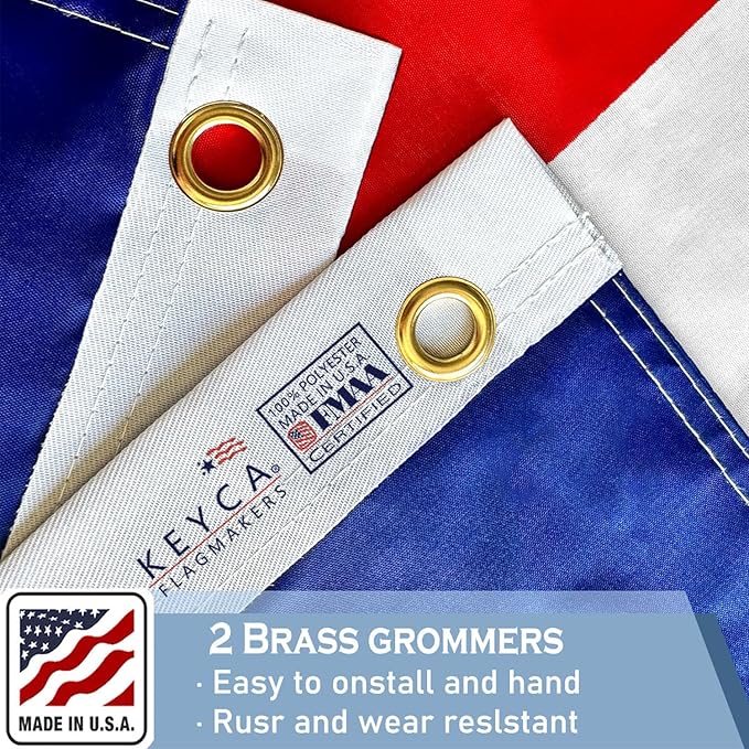 Texas State Flag 4x6 FT Made in The USA- Heavy Duty Vibrant Colours Double Sided Texas TX Flag with 2 Brass Grommets for Home/Company/Indoor Outdoor Decoration