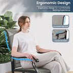 Amopatio Patio Swivel Chairs Set of 2, Outdoor Swivel Rocker Dining Chairs with All Weather Textilene High Back & Metal Frame, for Backyard Deck Lawn, Light Gray