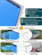 Jasonwell Foldable Dog Pool Collapsible Hard Plastic Dog Swimming Pool Portable Kiddie Pool Pet Pool Doggie Wading Pool Bath Tub for Puppy Small Medium Large Dogs Cats and Kids 32"