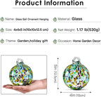 EUSTUMA Hand Blown Glass Witch Ball,Glass Ball Ornament Hanging Garden Gazing Ball Indoor Outdoor Home Décor. (4)