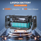 ALLWEI Portable Power Station 2400W(Surge 4800W), 2048Wh LiFePO4 Battery, Solar Generator with UPS, Full Charge in 1.5Hrs, 4 AC Outlets, Outdoor Generator for RV Camping Off-grid Home Backup