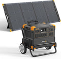 pecron E3600LFP Solar Generator 3072Wh with 300W Solar Panel Trolley Kit, 5x3600W AC Outlets Portable Power Station, LiFePO4 Battery Backup Expanded to 15.36KWh, Power Station for Home Use, Camping