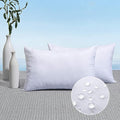 MIULEE Pack of 2 12x20 Outdoor Pillow Inserts, Outdoor Throw Pillows Water-Resistant Decorative Premium Lumbar Pillow Stuffer Sham for Porch Swing Couch Sofa Cushion Patio Furniture