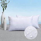 MIULEE Pack of 2 12x20 Outdoor Pillow Inserts, Outdoor Throw Pillows Water-Resistant Decorative Premium Lumbar Pillow Stuffer Sham for Porch Swing Couch Sofa Cushion Patio Furniture
