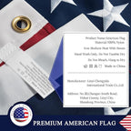 American Flag 6x10 ft: Long Lasting US Flag, Heavy Duty Nylon, Embroidered Stars, Sewn Stripes, Brass Grommets, UV Protection Perfect for Outdoors! USA Flag