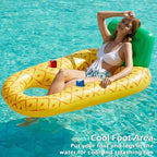 Jasonwell Inflatable Pool Float Adult - Pool Floaties Lounger Floats Raft Floating Chair Water Floaty for Swimming Pool Lake Lounge Float with Cup Holders Beach Pool Party Toys for Adults