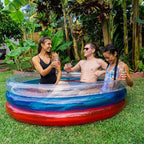 Poolcandy Inflatable Sunning Pools for up to 3 Adults (Stars & Stripes USA Flag with Glitter Inflatable Sunning Pool)