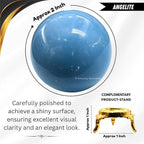 Amazing Gemstone Angelite Crystal Ball with Stand - 2" Inches Crystal Sphere Meditation Balls for Witchcraft and Decorative Balls