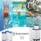 Savener® S7M120 System 3 Inner and Outer Pool Filter, Compatible with 25021-0200S & 25022-0201S, Replacement for Sta-Rite System 3 S7M120-KIT, SR300 Pool Filter Cartridge, 300 Sq. Ft