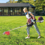 36CC Weed Wacker, 750W Gasoline Grass Trimmer, 8500R/Min Lawn Brush Cutter, 4-Stroke Garden Mower with Grass Baffle & Funnel for Lawn Pond Side Weed Removal Landscaping