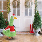 Cozypower Christmas Porch Goose Outfits Clothes for Plastic 23'' Cement Goose Duck Lawn Yard Decorations(Novelty Style)