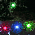 Outdoor Solar Powered LED Garden Light Landscape Lighting Waterproof Multi-color Color Changing Stake Light for Patio Yard Pathway Flowerbed Lawn Christmas Decorations Figurine Dandelion Pack of 2