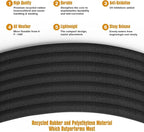 Soaker Hose 150ft for Garden Beds Solid Brass Interface Irrigation Save 70% Water Heavy Duty Rubber 1/2" Diameter Great for gardens/flower beds Accessories Contain Various Connections