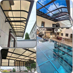 2mm Polycarbonate Sheet,Polycarbonate Greenhouse Panels,Roofing Transparent Insulation Daylighting Panels,Strong and not Easily Deformed,for Greenhouse Sheds Roofs,Carports.(Blue,6X 9.8ft)
