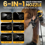 Cordless Pressure Washer for Dewalt 20V Battery, 800 PSI Portable Handheld Power Washer with Brushless Motor, 6-in-1 Nozzle, 3 Level Adjustable for Car Yard Fence Wall Cleaning (Battery Not Included)