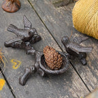 Sungmor Vintage Cast Iron Tealight Candle Holder, Lovely & Beautiful Birds Nest Design, Unique Tabletop Shelf Home Decor Pieces, Small Birds Statue Candle Holders Coffee Table Centerpieces Decor