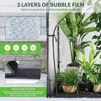 Portable Greenhouse for Outdoors, Green House Tent with Durable Bubble Film Cover and Zippered Door,Walk-in Mini Green House with Removable Mat for Indoor Outside Protecting Plant,59x59x75 Inch