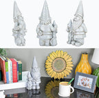 NAT & JULES Gnome 12 inch Resin Stone Garden Statue (Gnome and Dog)