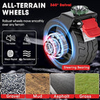 240L Capacity Foldable Wagon with Brakes, 49" Extra Long Extender Wagon Cart 460lbs Heavy Duty Collapsible Utility Cart with All-Terrain Big Wheels for Camping, Shopping, Beach