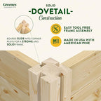 Greenes Fence Original Pine Raised Garden Bed, 2' x 2' x 7" (2-Pack) - Made in USA with American Pine