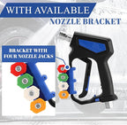 RIDGE WASHER Pressure Washer Gun Swivel, Power Washer Gun 5000 PSI with 1/4" Quick Connector, 12 GPM, 360°3/8 NPT Thread, M22-14mm and M22-15mm Fitting