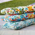 BrylaneHome Tufted Bench Cushion - 45.5" L x 19" W x 3" H- Patio & Outdoor - Water, Stain & Fade Resistant - Poppy Green