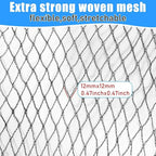 28 Feet Round Leaf Net Cover for Above Ground Pool, Winter Cover Mesh Cover with 20 Pcs Large Metal Clips，Pool Safety Net Fits 28FT Above Ground Pools, Keeps Leaves Out of Your Pool