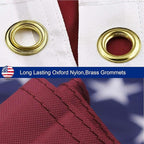 8x12 FT American Flag for Outside, Best Embroidered Stars and Sewn Stripes, 210D Heavy Duty Polyester, Suitable for Outdoor High Winds Areas (American flag 8x12 FT)