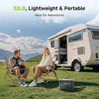 ALLPOWERS 2000w Portable Power Station, 1500Wh/2000w Solar Generator, with 2 Pack SP027 100W Foldable Solar Panel, Solar Power Bank for 11 Devices, for Outdoor Camping, Traveling, Emergencies