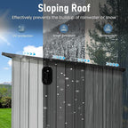 Domi 6.2x11FT Outdoor Resin Storage Shed, All-Weather Double-Wall Storage Building with Sloping Roof for Backyard, Garden, Lawn Tools, Mower, Bike & Pool Equipment, Lockable Doors, Ventilated Roof